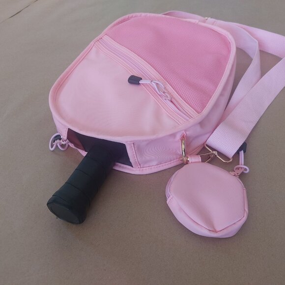 Light Pink Cross-body Pickleball Bag with a Coin Purse - Picture 10 of 12